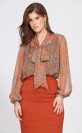 Блузы. Рубашки, EOLA 2459-1, хаки/ оранжевый