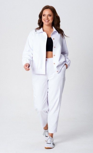 Костюмы брючные, Liona Style 945 белый, белый